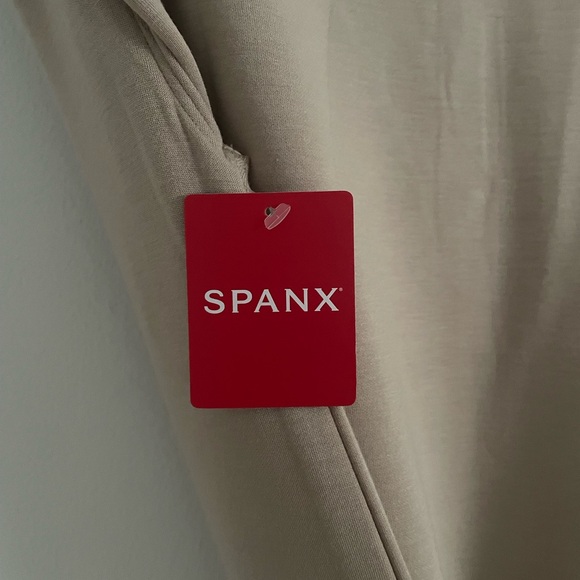 NWT Spanx Air Essentials Aire Sleeveless Tank Dress Wrap Belt Tahini - Picture 6 of 8